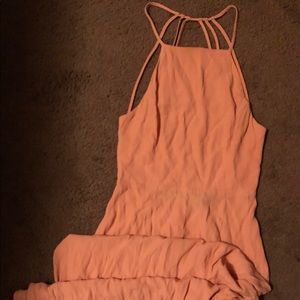 Peach colored summer dress
